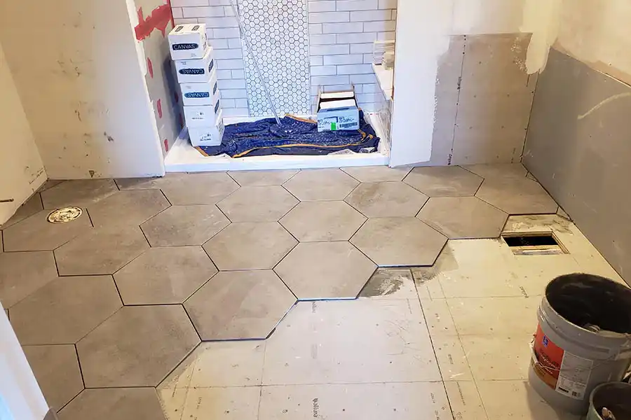 Bathroom tile design and installation